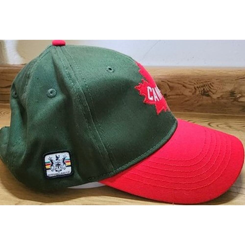Hudson's Bay Co. Canada Olympic Hat Green Red Maple Leaf Adult Adjustable - Picture 3 of 12